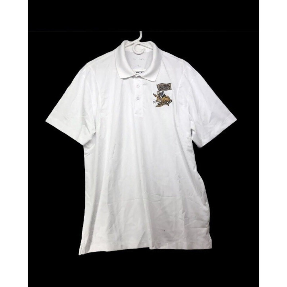 Sport Tek Shirt Men Embroidered Jack Rabbit Logo XL Performance Golf Polo
